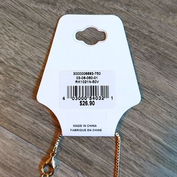 Ricki's New With Tag Gold Monogram Letter V Necklace - Picture 7 of 7